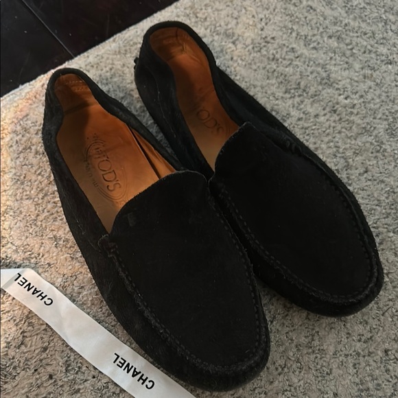 Tod's Black Suede Loafers sz. 8.5 Mens / 10 Women’s - Picture 2 of 9
